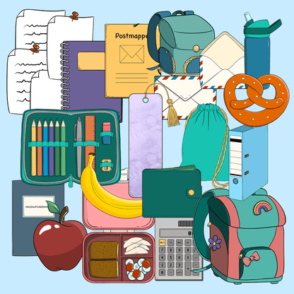 In My School Bag – Cliparts for the School Day