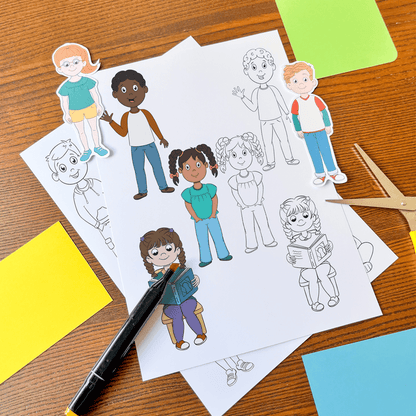 School Kids – Cliparts for Diverse and Lively Learning Materials