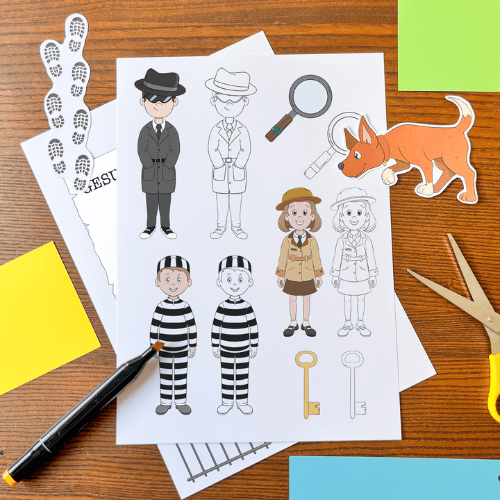 Searching for Traces - Detective Cliparts for Creative Teaching Materials