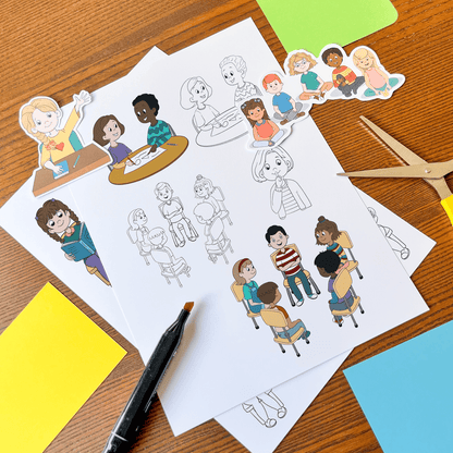 We Kids in Class – Cliparts for Lively Classroom Scenes