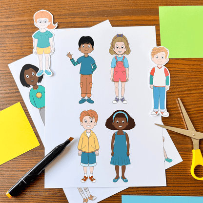 School Kids – Cliparts for Diverse and Lively Learning Materials