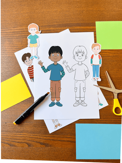 School Kids – Cliparts for Diverse and Lively Learning Materials