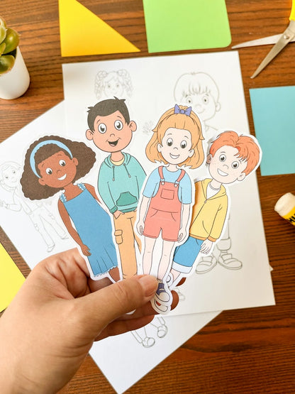 School Kids – Cliparts for Diverse and Lively Learning Materials